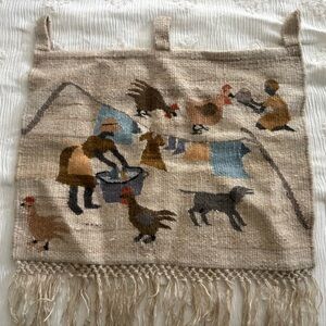 Rustic Farm Scene Kids Wall Tapestry